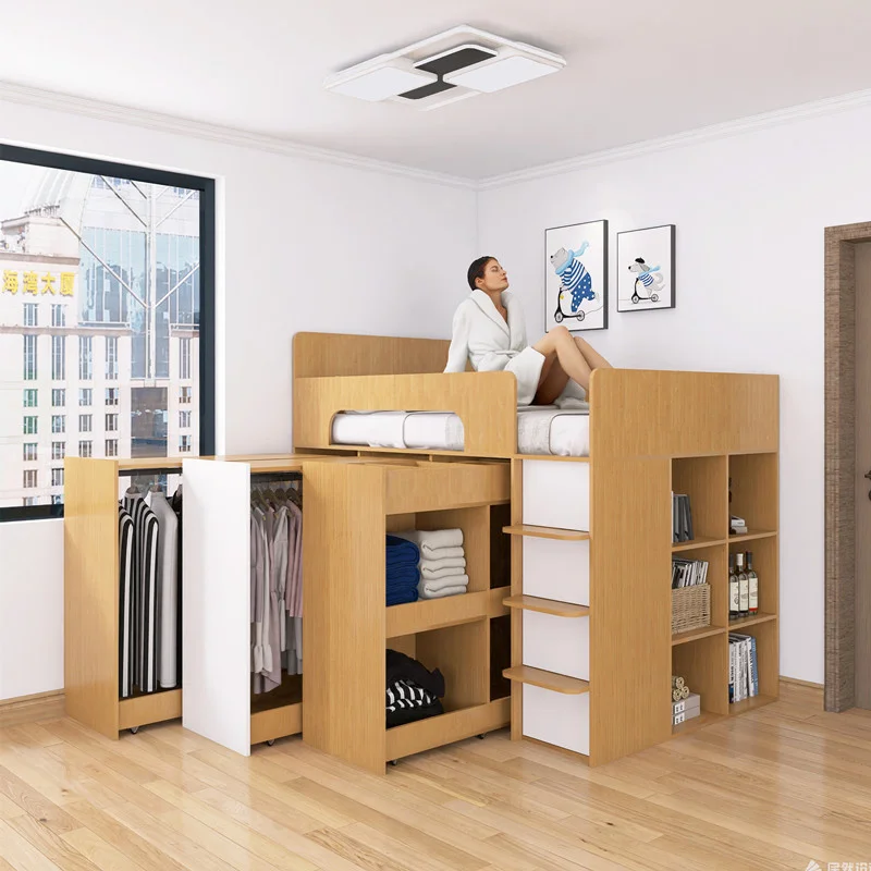 

Customizable Manufacturer Wholesale Bedroom Furniture Bunk Beds(Above The Bed, Under The Wardrobe Style) With Good Price