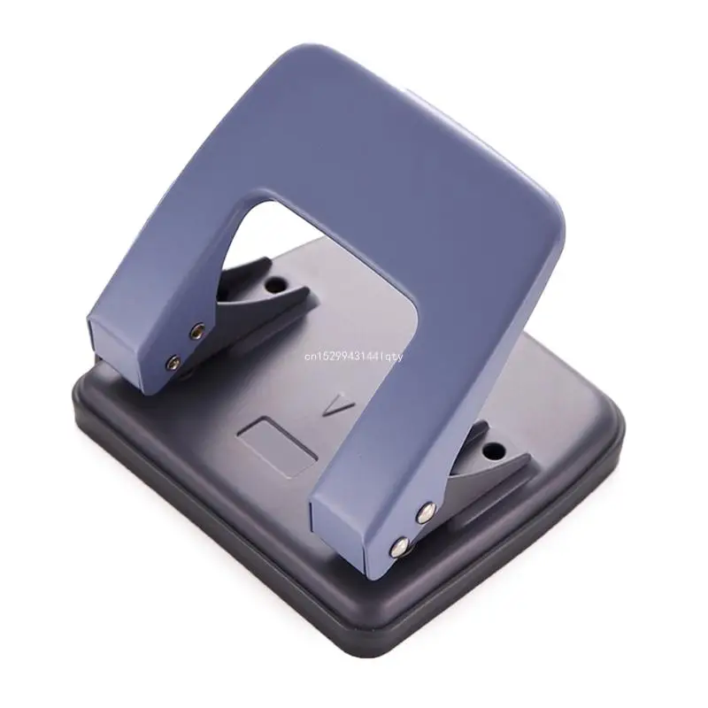 2-Hole Paper Hole Puncher with Chip Storage Tray Double Hole Punching Tool 20 Sheets Capacity for Paper Cardstick Sheet Dropship