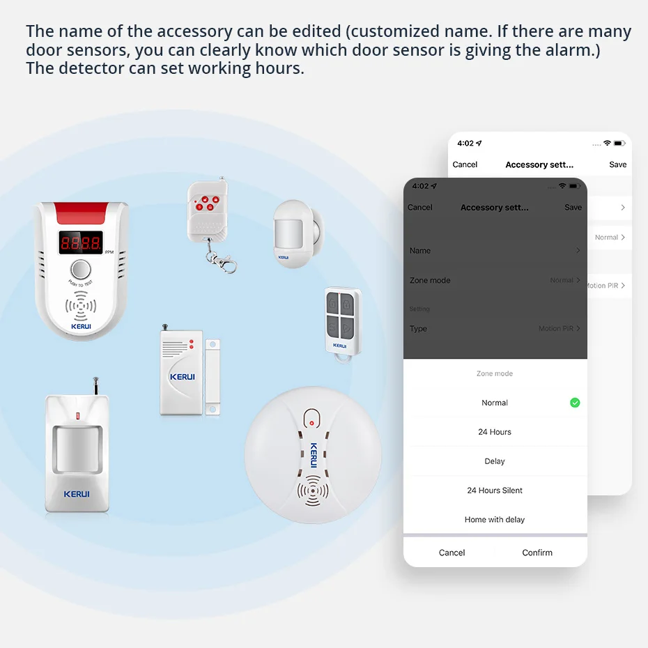 Imagem -06 - Kerui 110db Tuya Wifi Alto-falante Sirene Sistema de Alarme Assaltante Alarme Segurança em Casa com Porta Movimento Sensor Windows para Casa