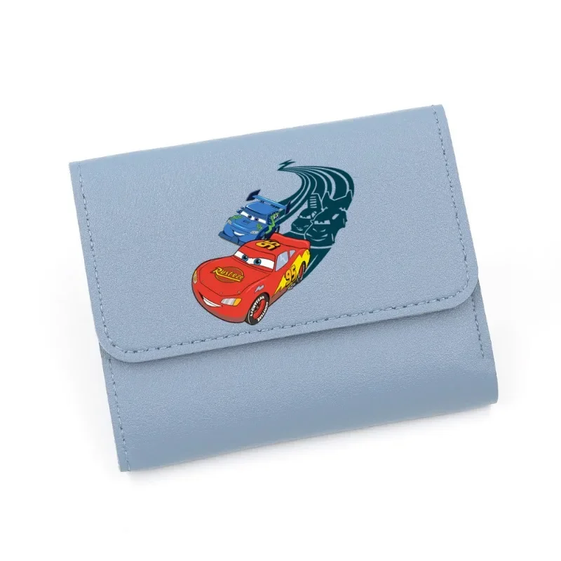 Cars Pixar Lightning McQueen Women Wallets Hasp Coin Bag Pu Leather Small Ladies Card Holder  Female Wallet Mini Short Purse