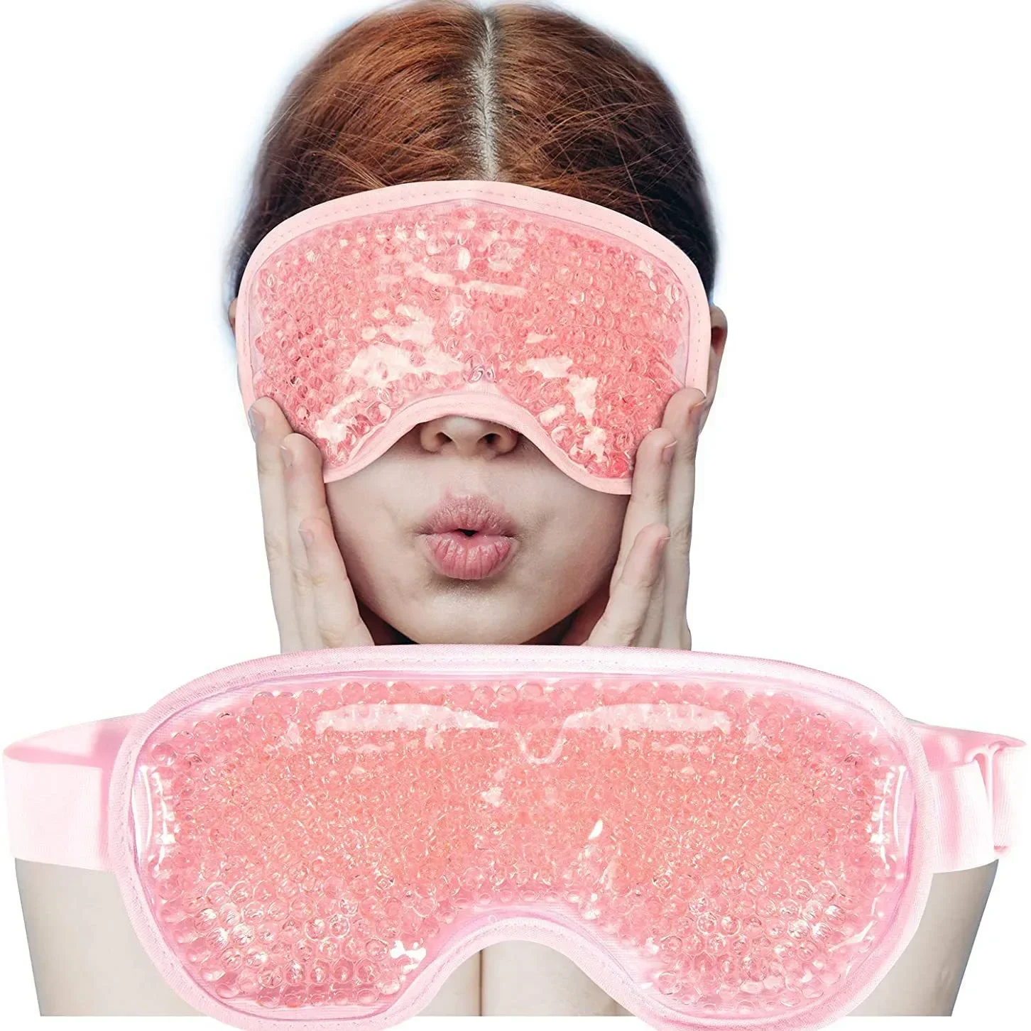

PVC Ice Cool Compress Eye Pack Anti Insomnia Gel Sleep Mask Multifunctional Elastic Soft Adjustable for Sleeping Health Care