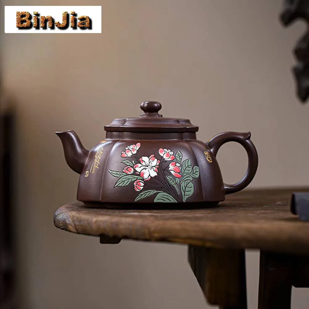 

350 мл винтажные чайники Исин из фиолетовой глины, горшок ручной работы, чайник из необработанной руды и грязи с фильтром, китайский чайный сервиз Цзыша, принадлежности для рукоделия