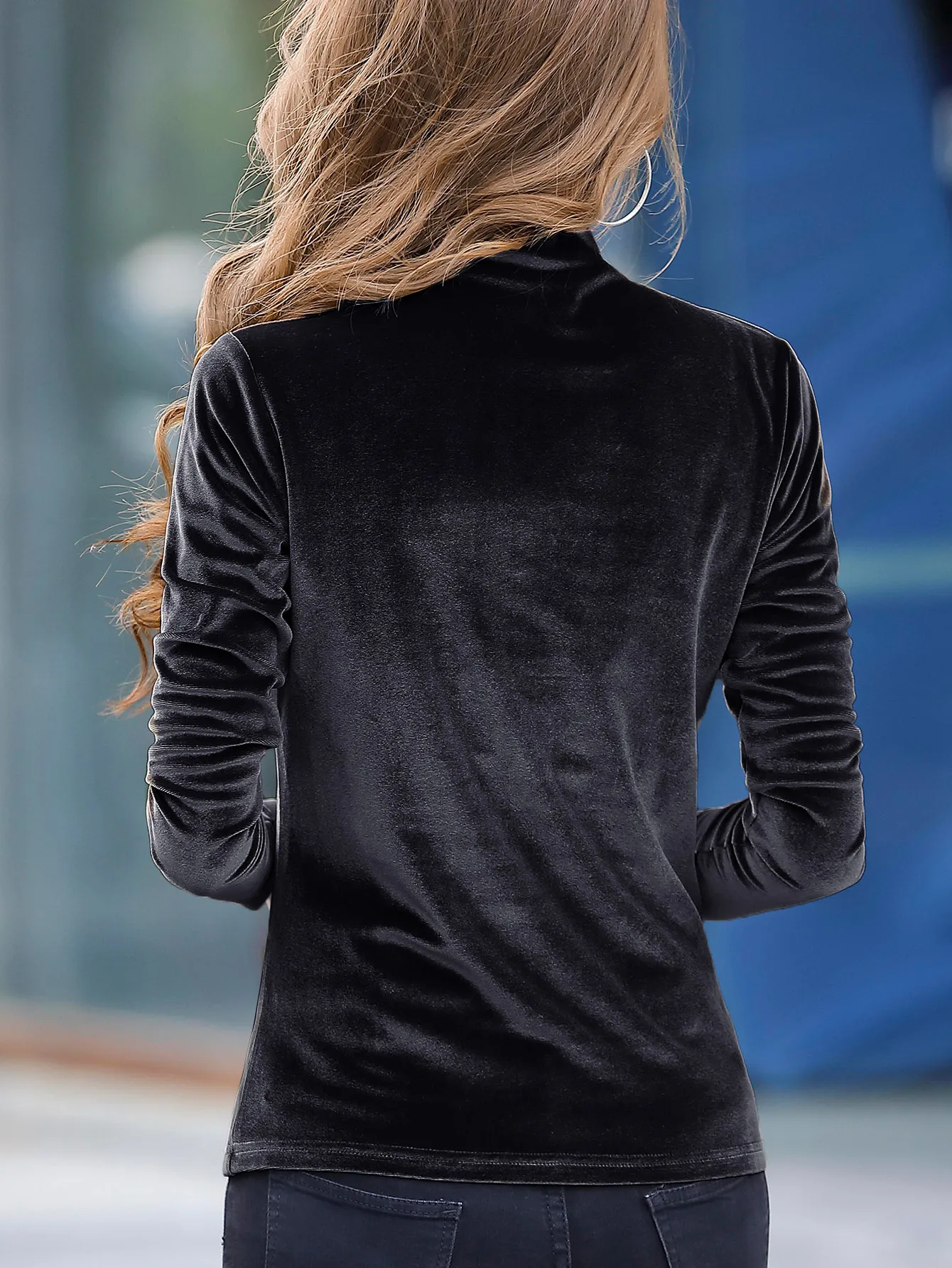 Autumn And Winter New Canary Inside Long-sleeved European And American Round Neck Bottom Shirt Warm And Comfortable Jacket
