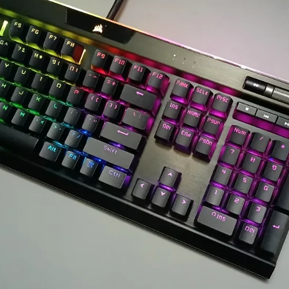Corsair PBT Transparent Keycap for K70 K65 K68 K63 K95 K100 - Durable Gaming Keycaps with Transparent Design
