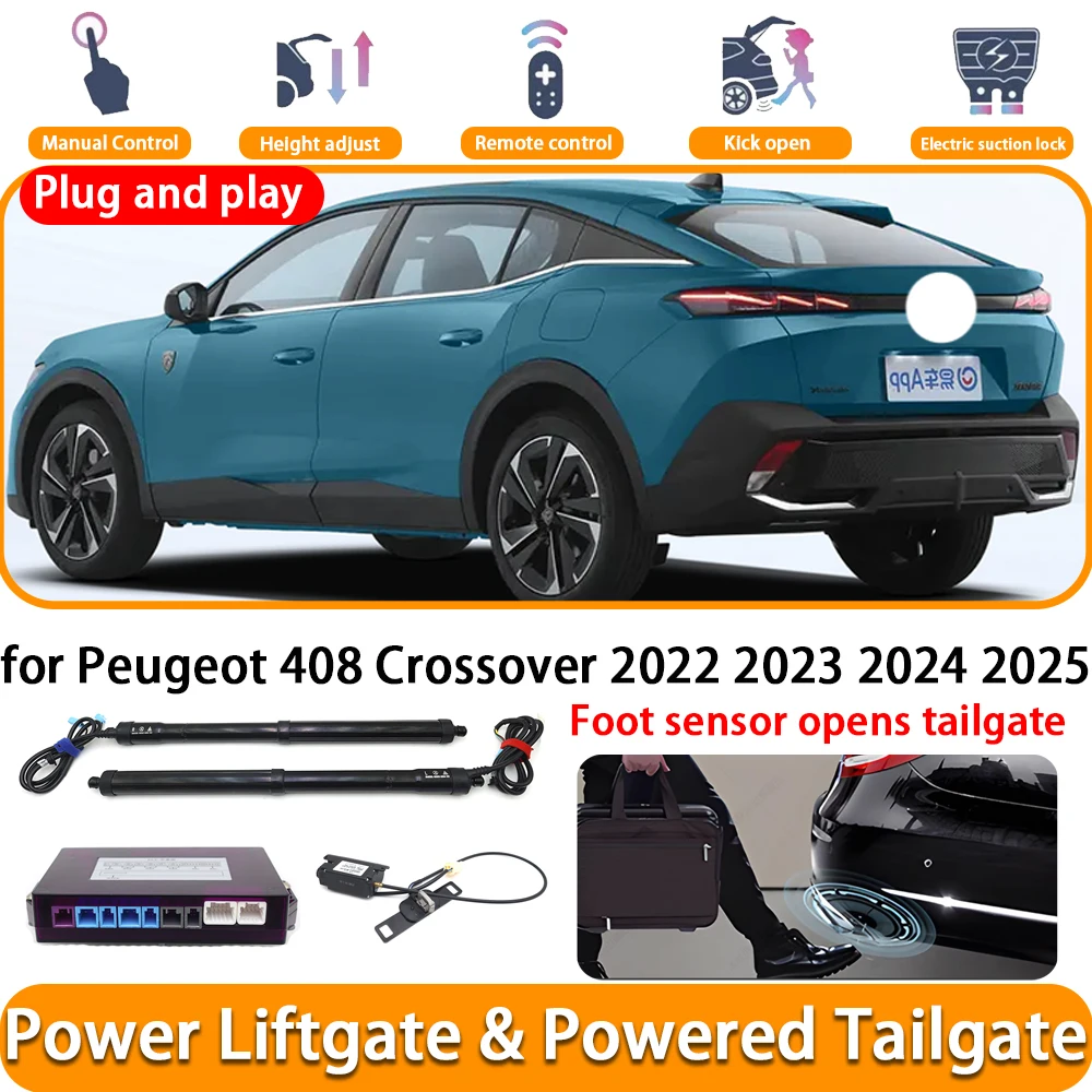 for Peugeot 408 Crossover 2022 2023 2024 2025 OEM Electric Automatic Powered Tailgate Power Liftgate System Car Trunk Lift Kit