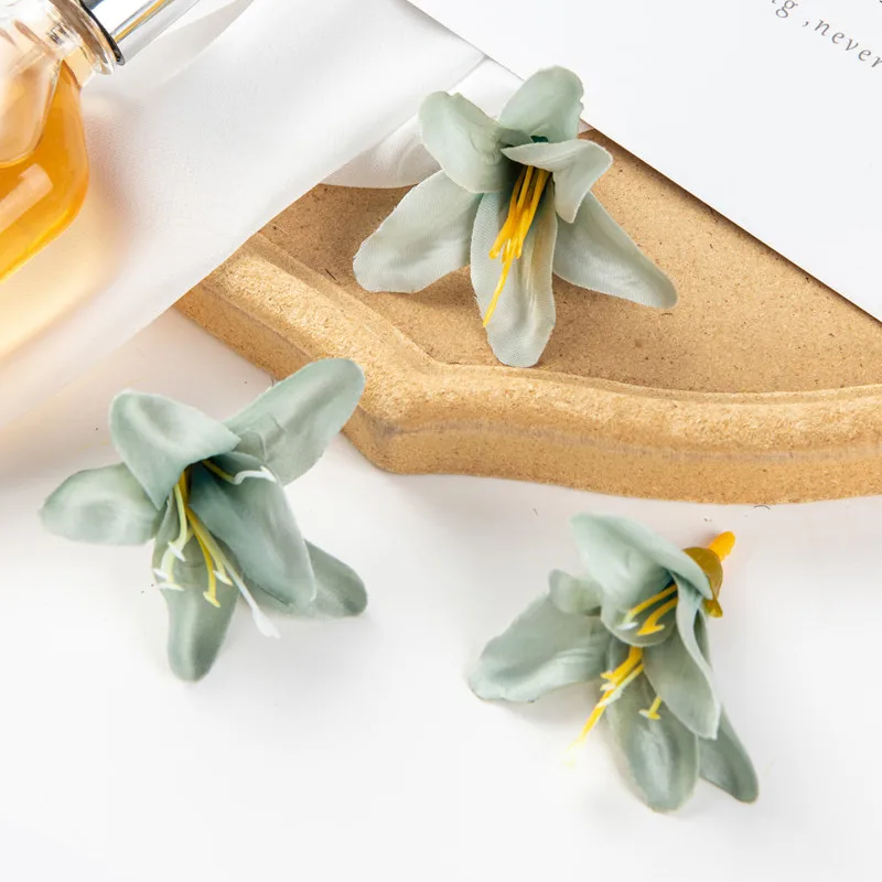 10/30 Stück Seidenlilien, künstliche Blumen für Hochzeit, Festival, Garten, Zuhause, Zimmer, Vase, Tischdekoration, Kranz, Scrapbook, DIY-Geschenkbox – Detail 12