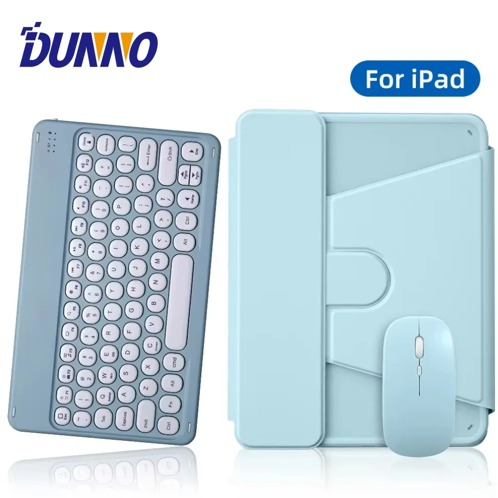 360° Rotation Bluetooth Keyboard Smart Case for iPad 10th 11th A16 10.9inch Detachable Magnetic Keyboard with Pencil Holder Cove