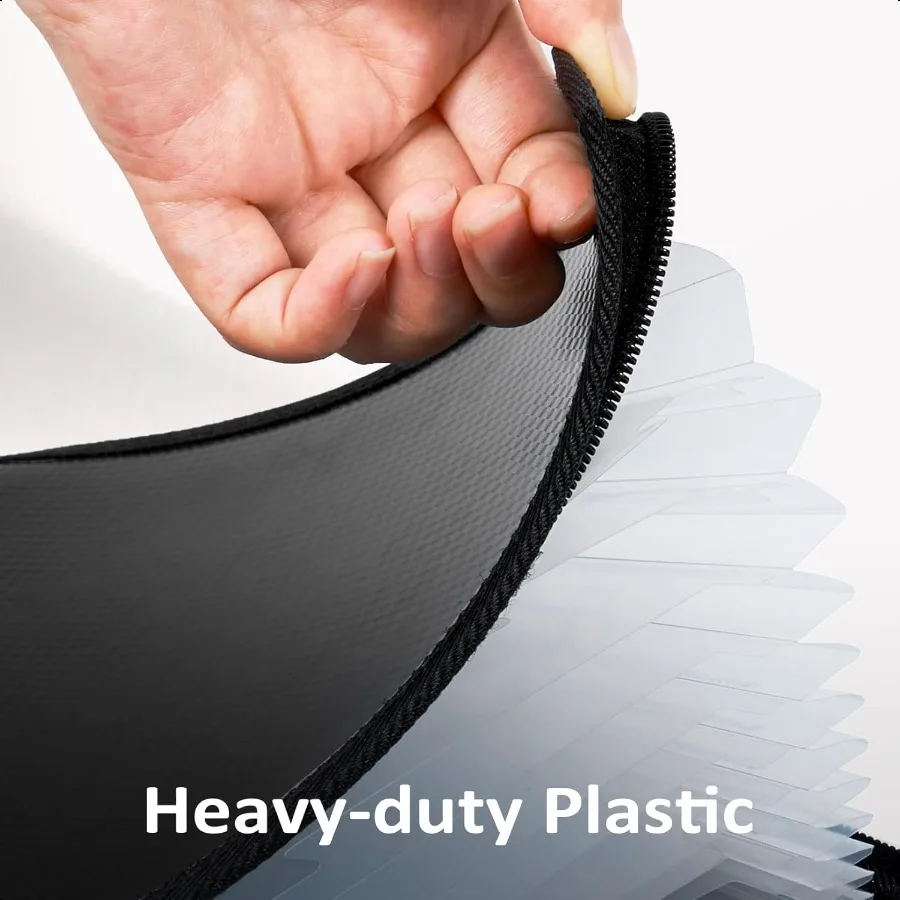 13 Pocket Accordion File Organizer Zipper Expanding File Folder Organizer Reinforced Plastic Accordion Folder A4 Letter Size Po