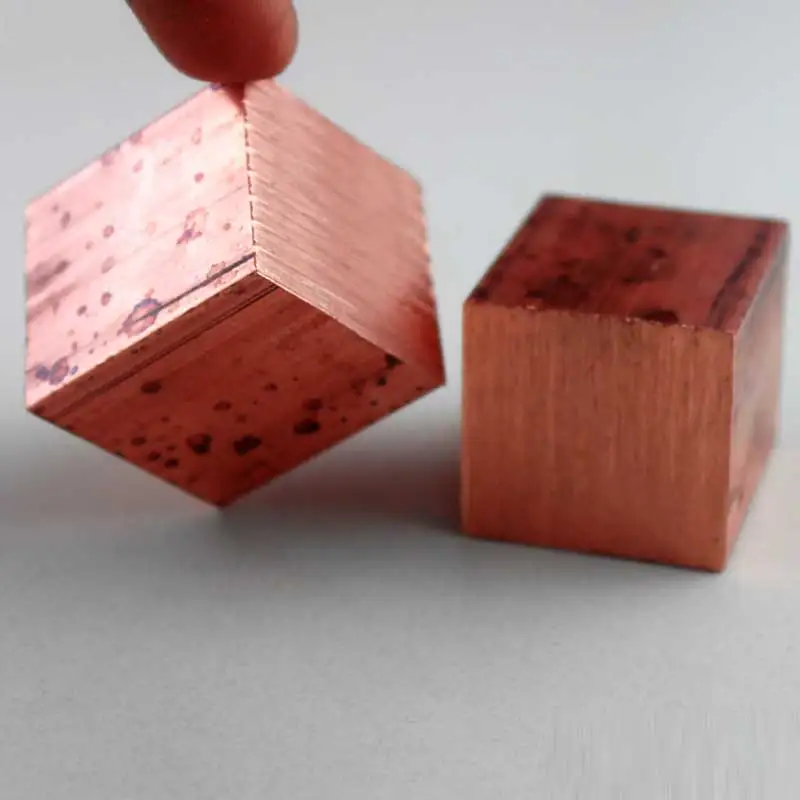 High-Quality T2 Pure Copper Electrode Block Bar Sheet Plate Custom Zero Cutting 10x10mm-30x50mm