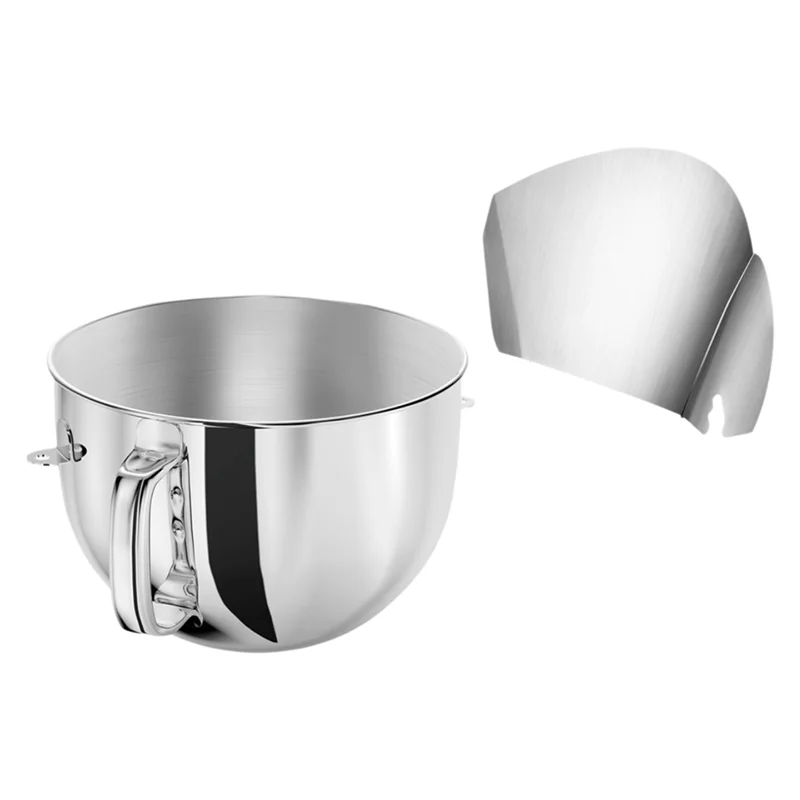 A38M Stainless Steel Bowl With Handle +Stainless Steel Inlet For Kitchenaid 6Q Bowl-Lift Stand Mixer Accessories