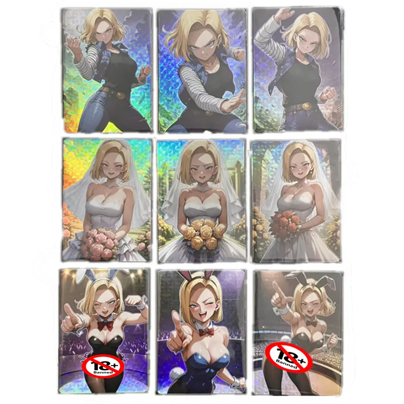 

Набор из 9 коллекционных карточек Dragon Ball Z: Сексуальная обнаженная карточка Аниме-Богини Анимендо 18+ (ACG), коллекционная карточная игра для взрослых, подарок для фанатов Отаку