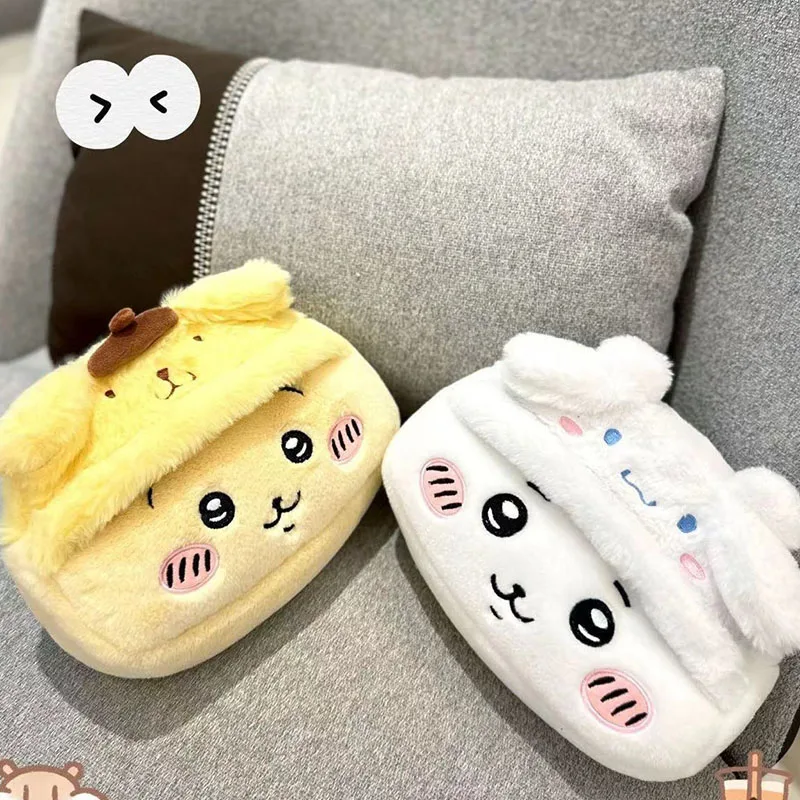 Cartoon Chiikawa portachiavi portamonete Cute Kawaii Anime peluche Cosplay Sanrio Cinnamoroll borsa di immagazzinaggio di grande capacità regali per ragazze