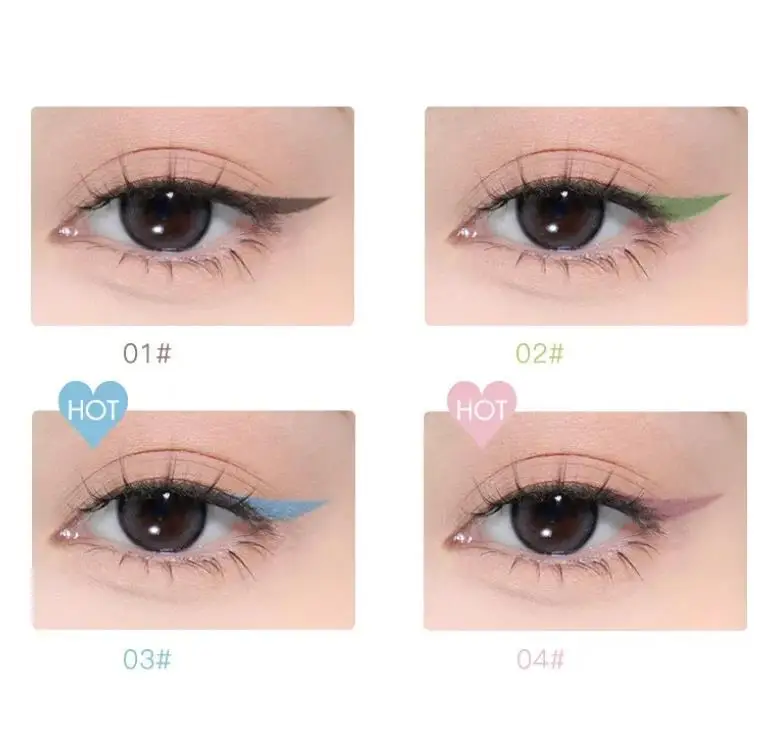 FLORTTE Flower Food Bear Series Eyeliner 0.01mm Ultra Fine Long Lasting Play Makeup Eyeliner Beauty Cosmetics