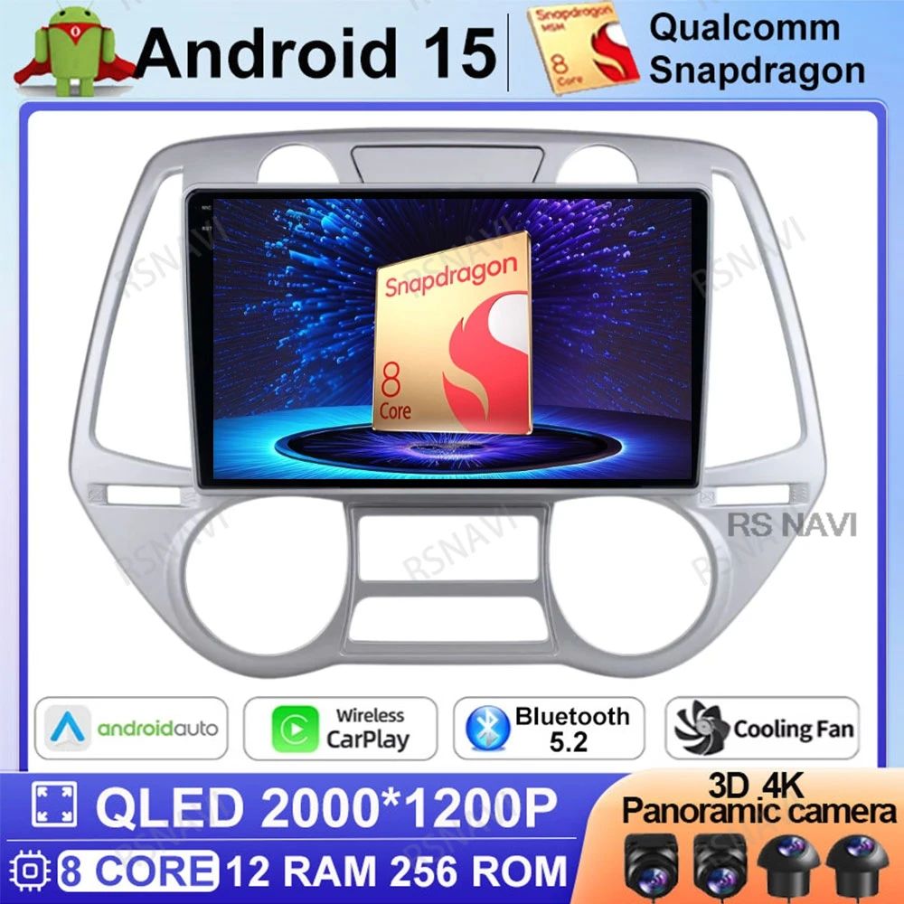 

Android 15 Car Radio For Hyundai I20 2008 - 2012 Multimedia Viedo Player 2 DIN Wireless Carplay Auto Navigation DVD BT 5G WIFI