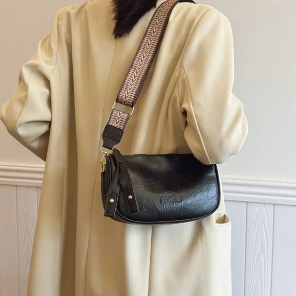 

Large Capacity Pillow Crossbody Bag Pillow Bag Korean Style PU Dumpling Bag Mommy Bag Solid Color Shoulder Bag Girls/Female