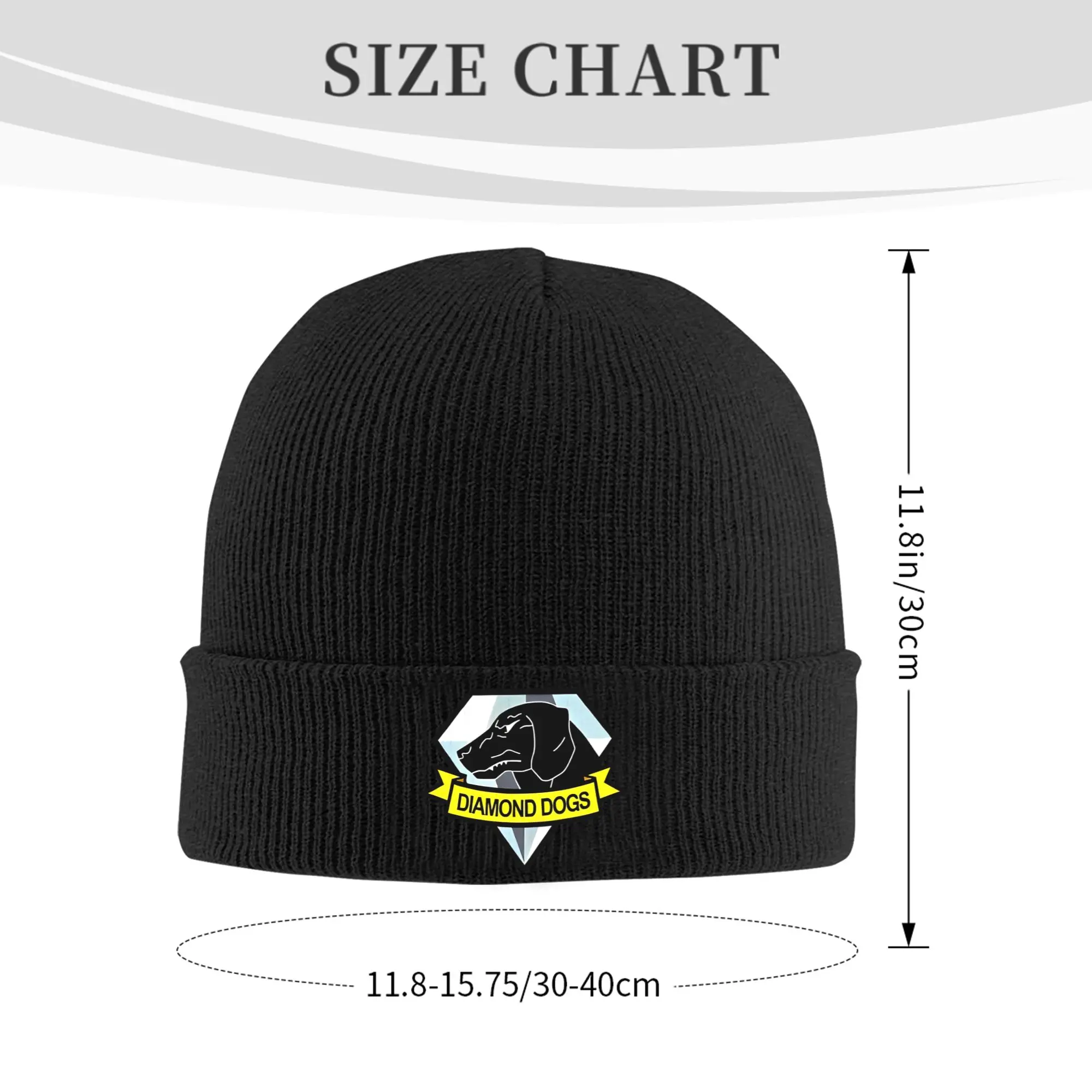Solid Snake Knitted Hat Women's Men's Skullies Beanies Winter Hat Acrylic MGS Game Warm Melon Cap