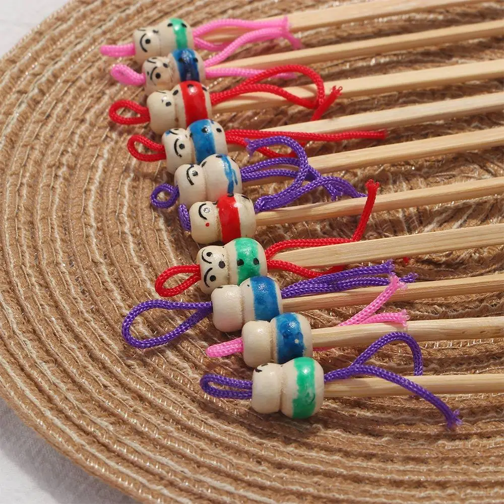 Random Color Portable Ear Cleaner Tool  Wood Bamboo Wax Remover Ear Picks Ear Care Health Care Earpicks