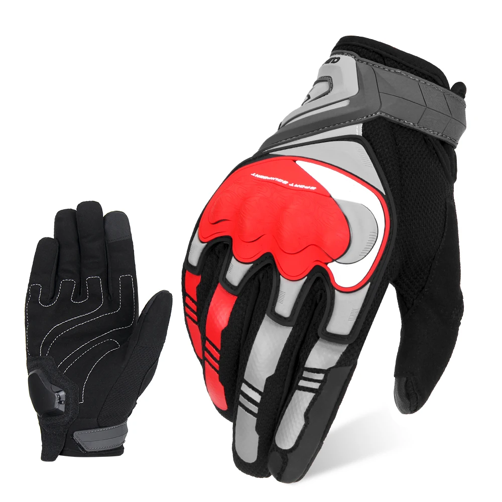 Atmungsaktive Motorrad handschuhe Nacht reflektierende Handschuhe Schutz rennen Biker fahren Voll finger handschuhe Motorrad Moto Motocross