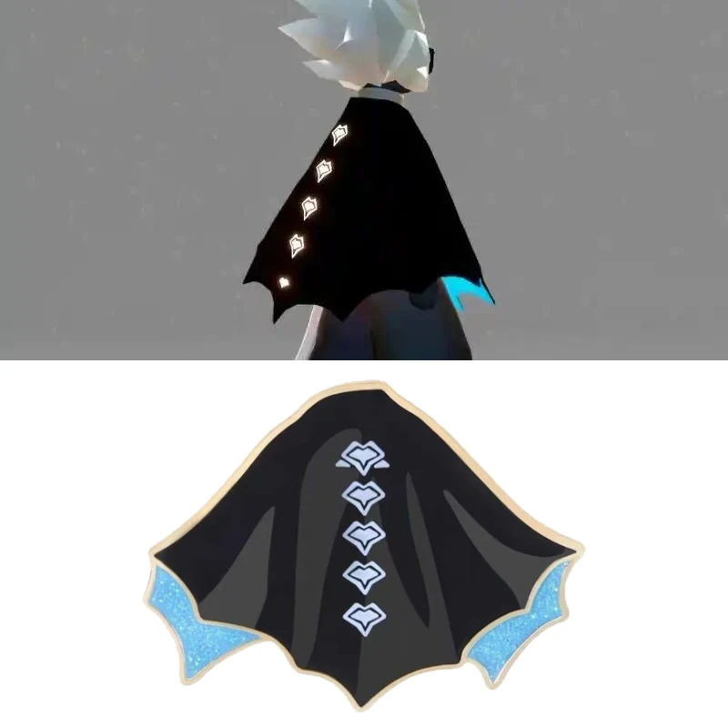 Game Sky Children of the Light Cosplay Brooch Kawaii Alloy Bat Cape Enamel Badge Lapel Pins Bag Costume Ornament Accessory Prop