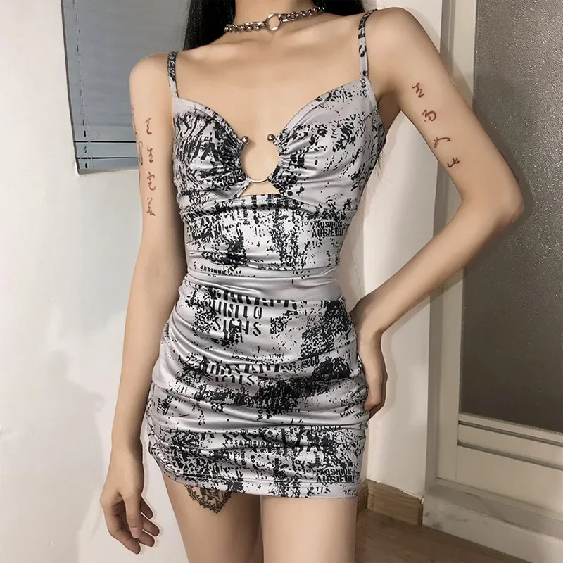 

Summer Fashion Hollow Bodycon Sling Dress Ladies Sexy Halter Lace V-neck Sleeveless Clothing Ladies Mini Dress Clothing Women