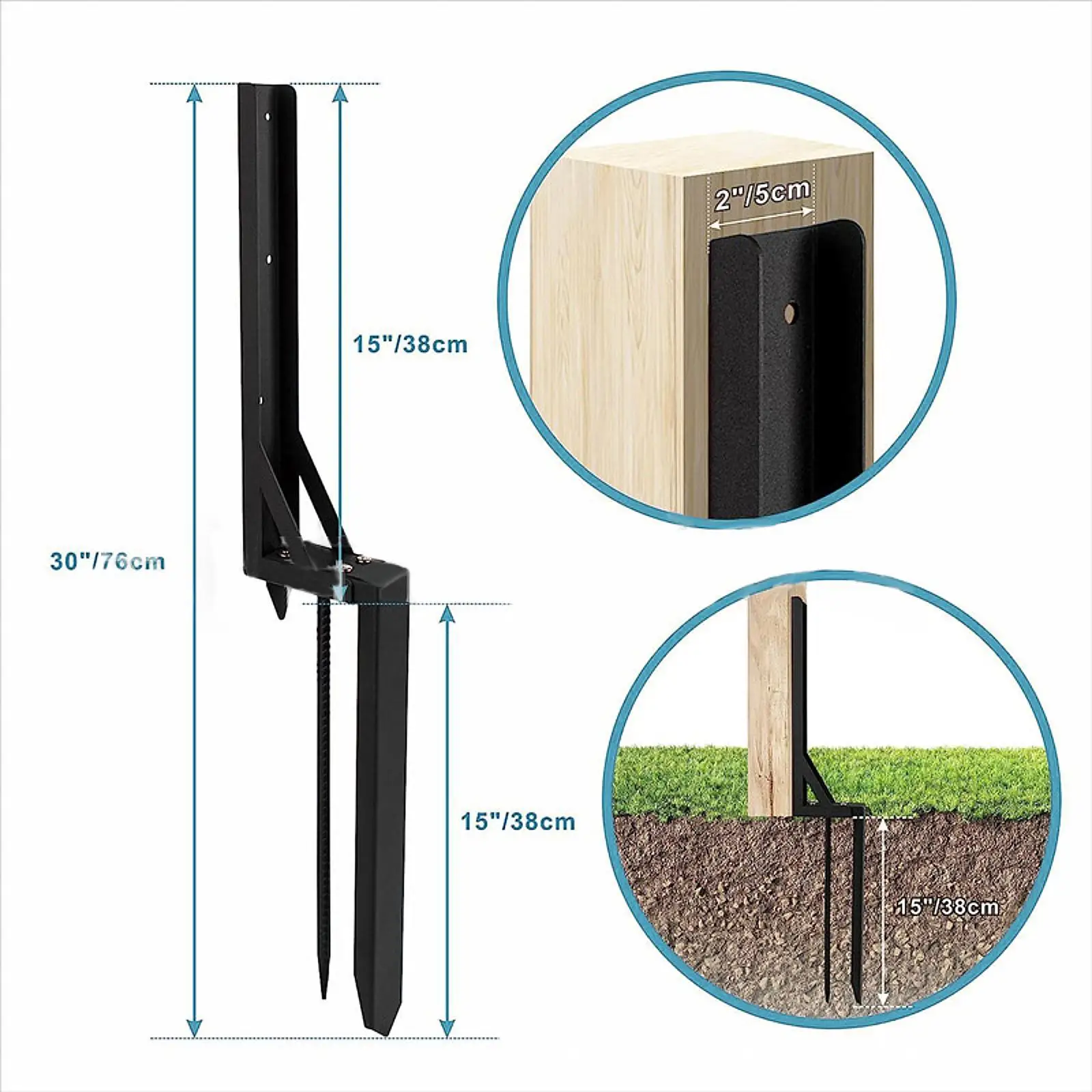 Fence Post Stake Portable Fence Mender Tool for Farm Sign Pole Landscaping