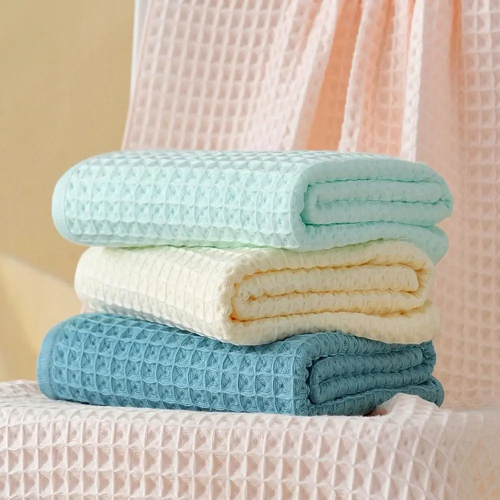 70x140cm Cotton Waffle Bath Towel Large Absorbent Quick Dry Shower Towel Soft Thickened Bathroom Towels for Home Travel