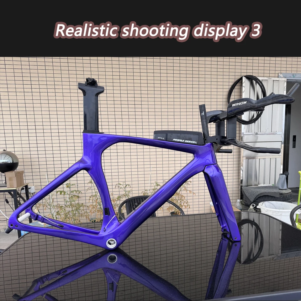 Winow 2025 Candy Purple Carbon TT Frameset TT119 700*32C Disc
