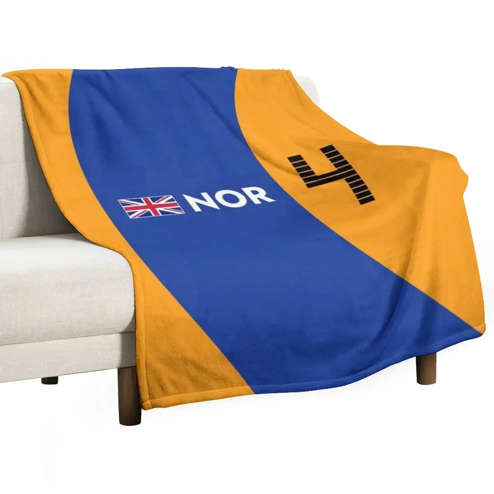 

F1 2021 - #4 Norris Throw Blanket anime Cute Plaid Decorative Beds bed plaid Blankets