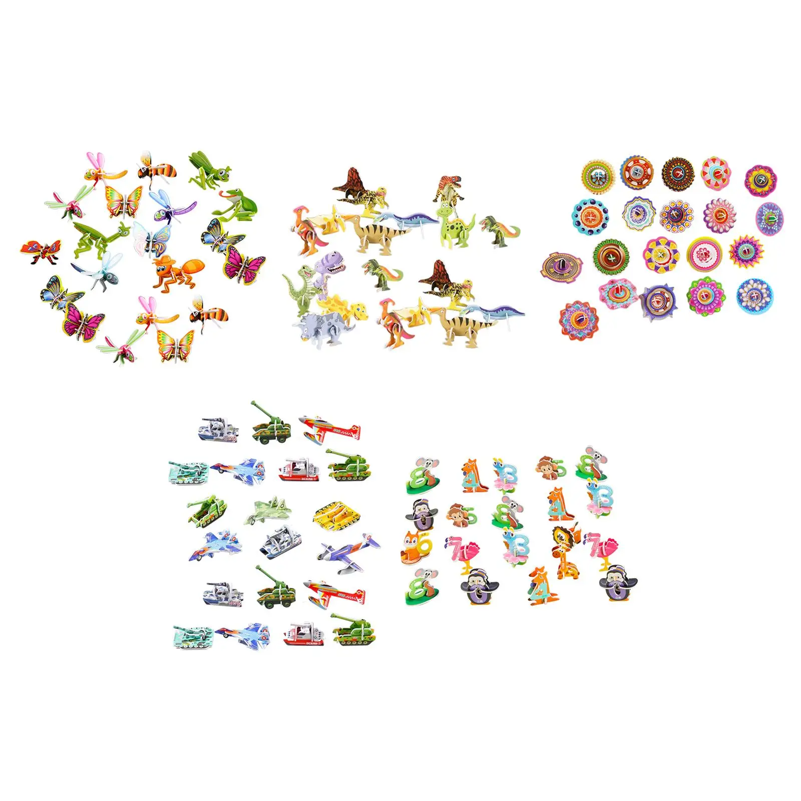 Puzzle 3D Montessori à monter soi-même, jouets à tige, créativité, forme d'imagination, Puzzle assorti pour enfants, jouets de fête préscolaire, garçons et filles