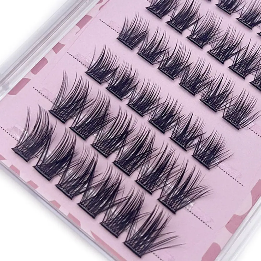 رموش ذاتية اللصق لا حاجة إلى غراء مجموعات رموش ذاتية اللصق قابلة لإعادة الاستخدام طبيعية Wispy