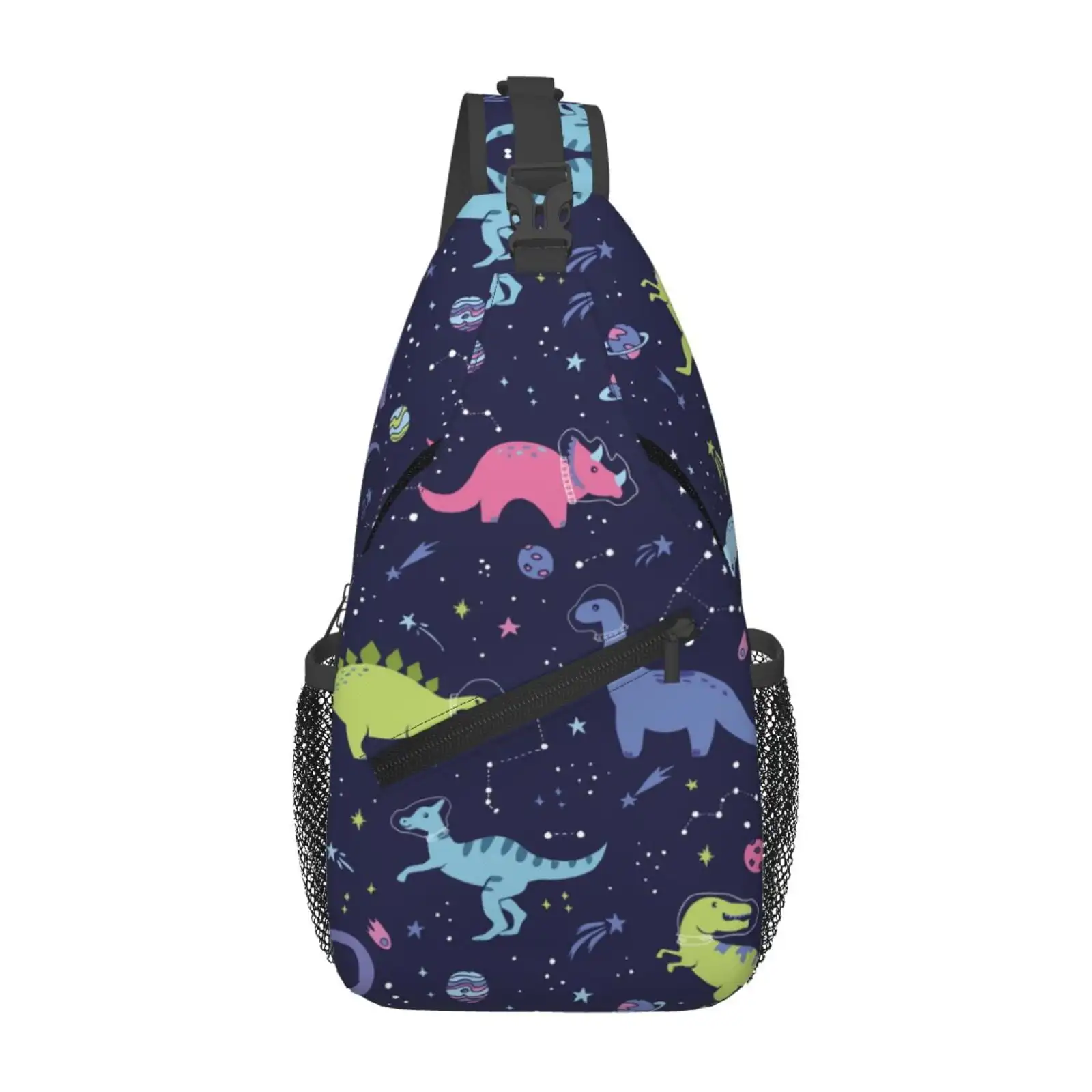 

Galaxy Dinosaurs Astronauts Planet Сумка-слинг через плечо нагрудный рюкзак для женщин и мужчин Повседневный регулируемый рюкзак на плечо