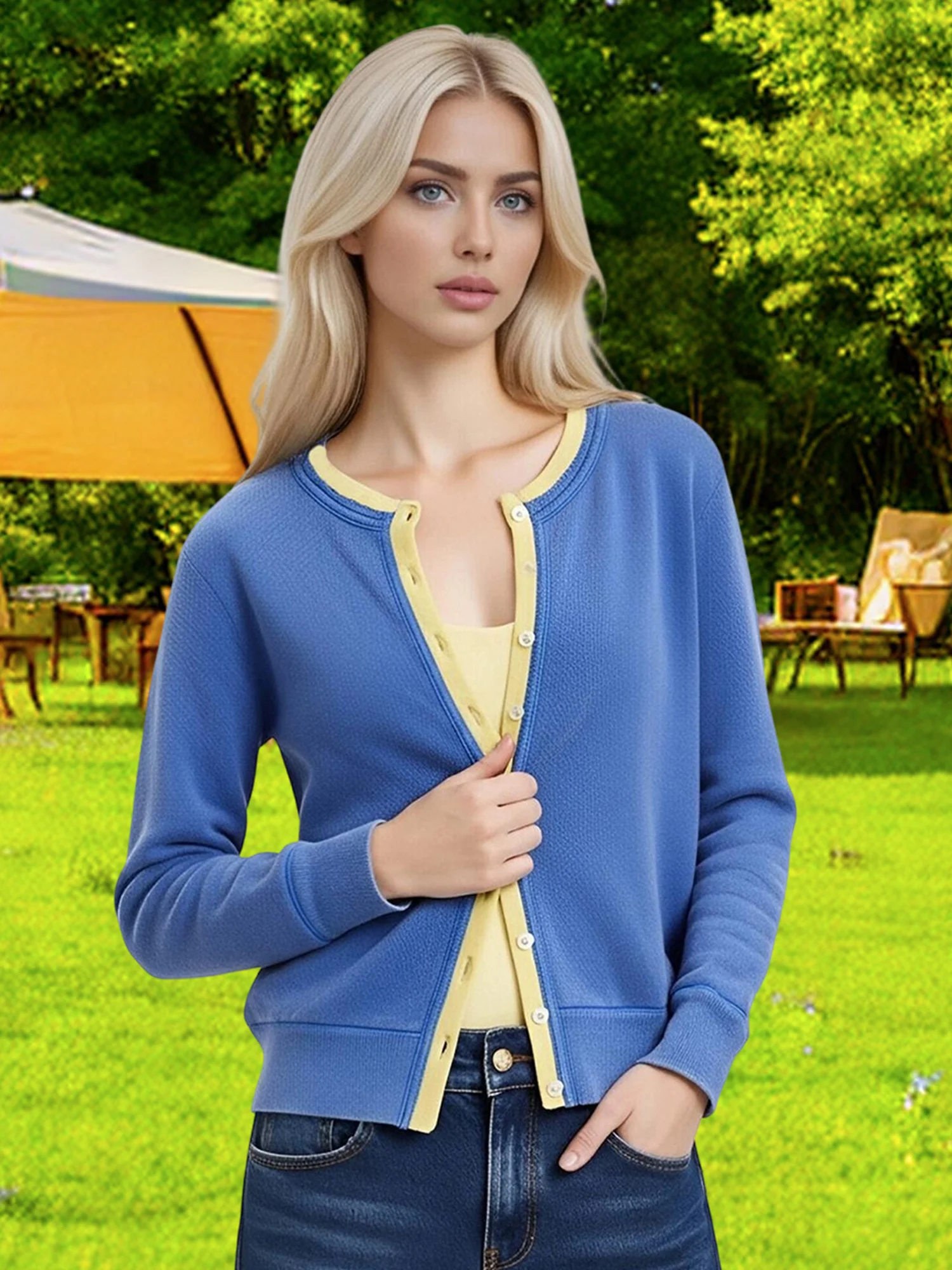 

Ladies Knit Pullover Sweater with V-Neckline and Ribbed Cuffs Casual Long Sleeve Jumper for Autumn Winter Wardrobe
