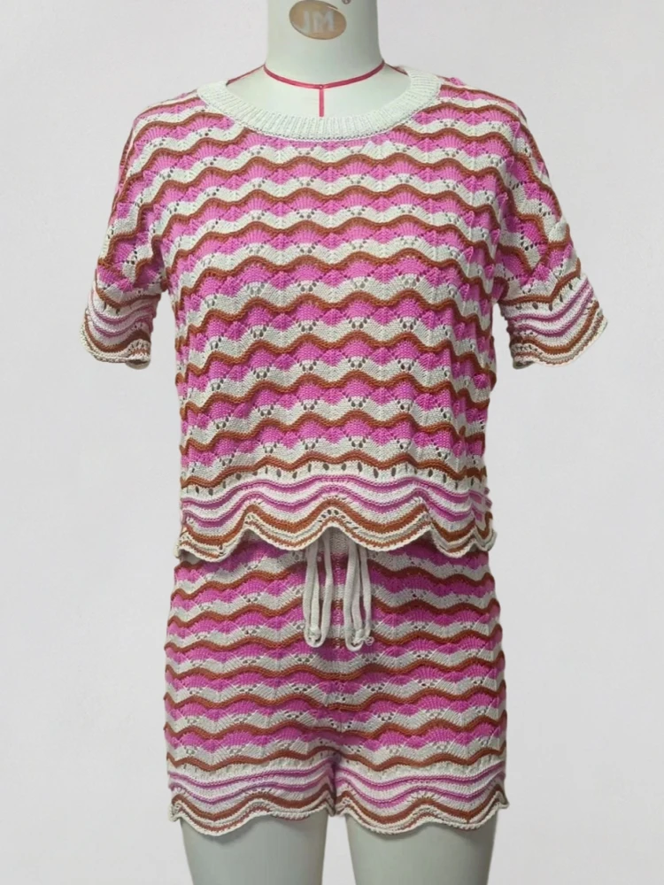 

2026 Женский пляжный комплект из 2 предметов, накидка на бикини, купальник, топы и шорты с высокой талией, сексуальный женский купальный костюм, накидка