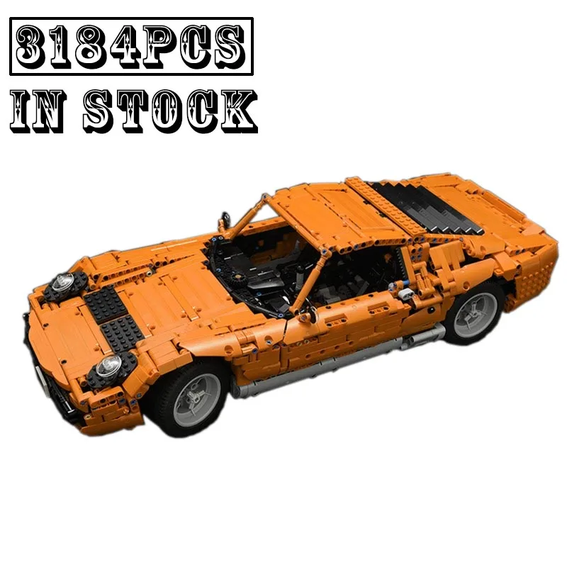 New MOC-24194 1:8 Scale Miura Super Sports Car Model Buiding Kit Creators Block Bricks DIY Toys For Kids Birthday Gifts Boys Set