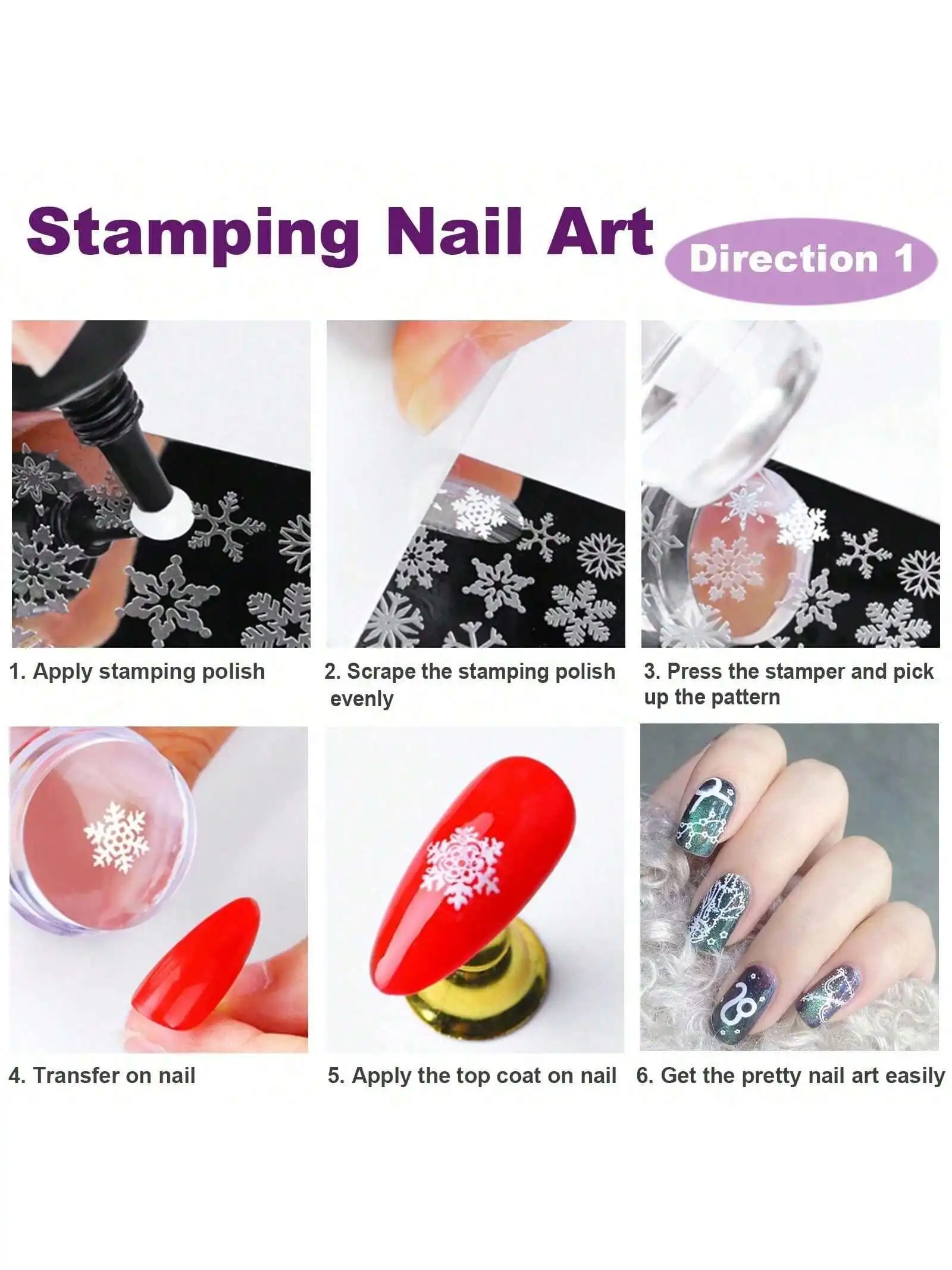 Bâtonnets applicateurs en silicone pour Nail Art, outil de manucure à paillettes chromées réutilisables, nouveau pigment Easy PES b, 5 pièces