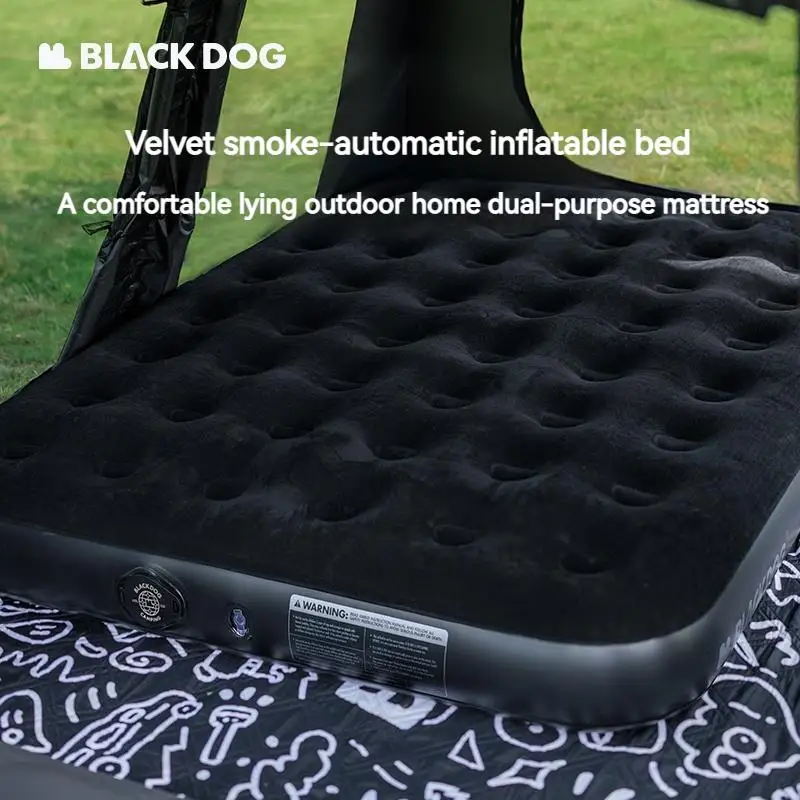 Imagem -03 - Naturehike Blackdog Cama Inflável ao ar Livre do Pvc Colchão de Acampamento Portátil Bomba Embutida Cama de ar 25cm de Altura Inflável Automático