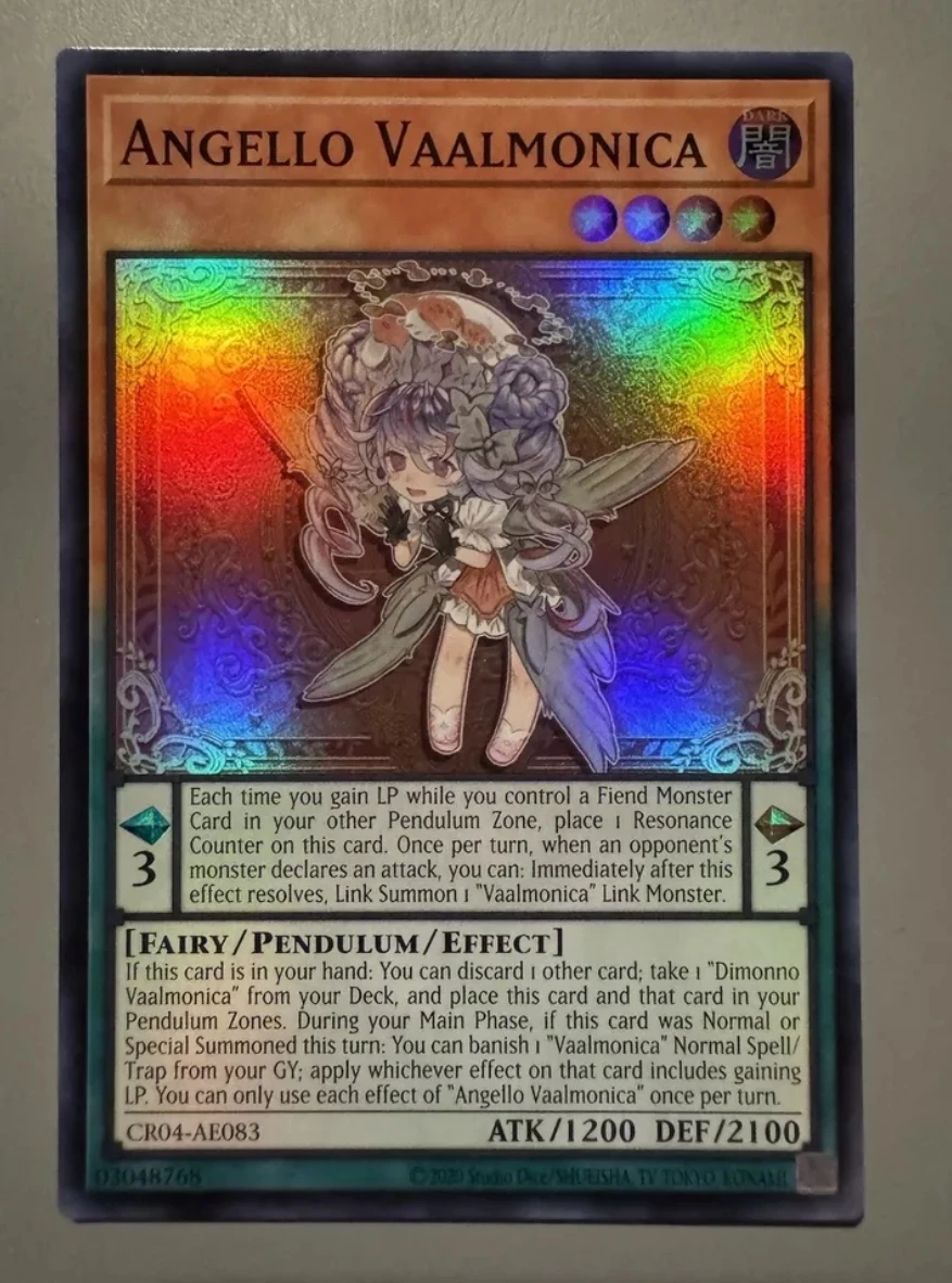 

Yugioh KONAMI Duel Monsters CR04-AE083 Angello Vaalmonica Super Rare Asian English Collection Mint Card