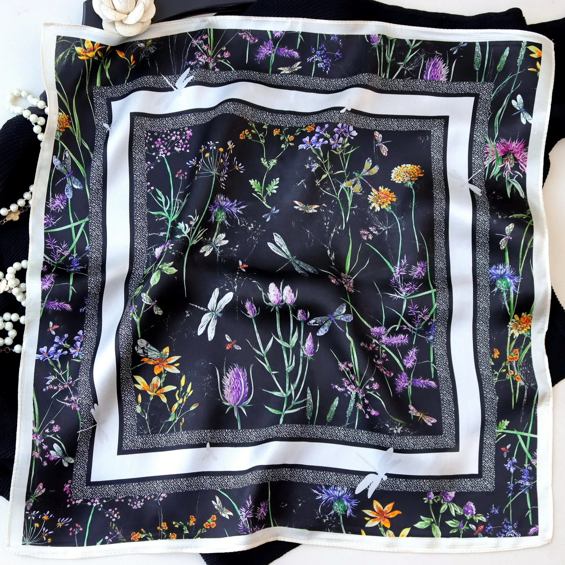 black-silk-scarf-53cm-women-square-summer-bandanas-silk-neck-shawls-hair-hand-bag-accessories-women-foulard-femme-53cm