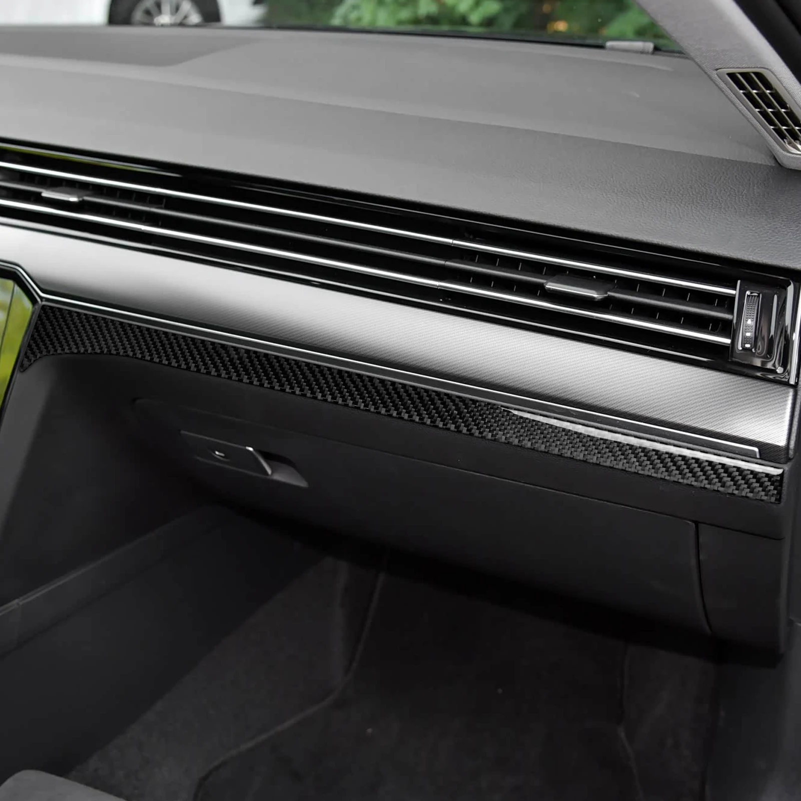 For Volkswagen Magotan CC 2017-2024 Carbon Fiber Co-pilot Instrument Dashboard Panel Cover Trim Car Accessories Interior Sticker view 3
