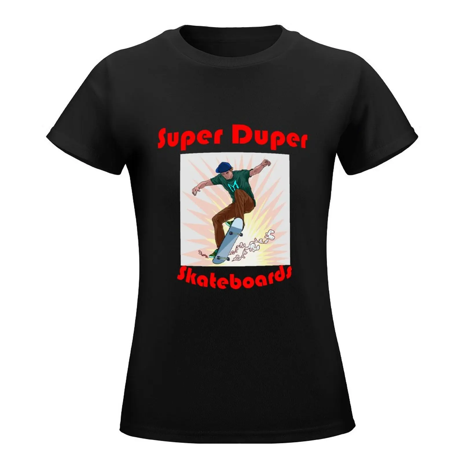 Super Duper Skateboar T-Shirt animal print shirt for girls female shirts graphic tees t shirts for Women