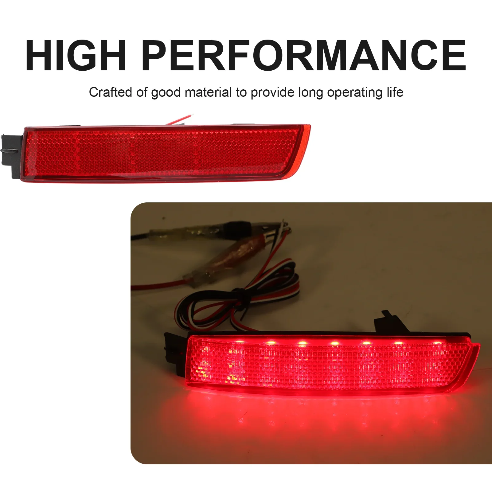 

1 Pair Rear Bumper Reflector Set Brake Stop Running Light 265655C000 For Nissan Sentra 2012-2018 265605C000 NI1184100