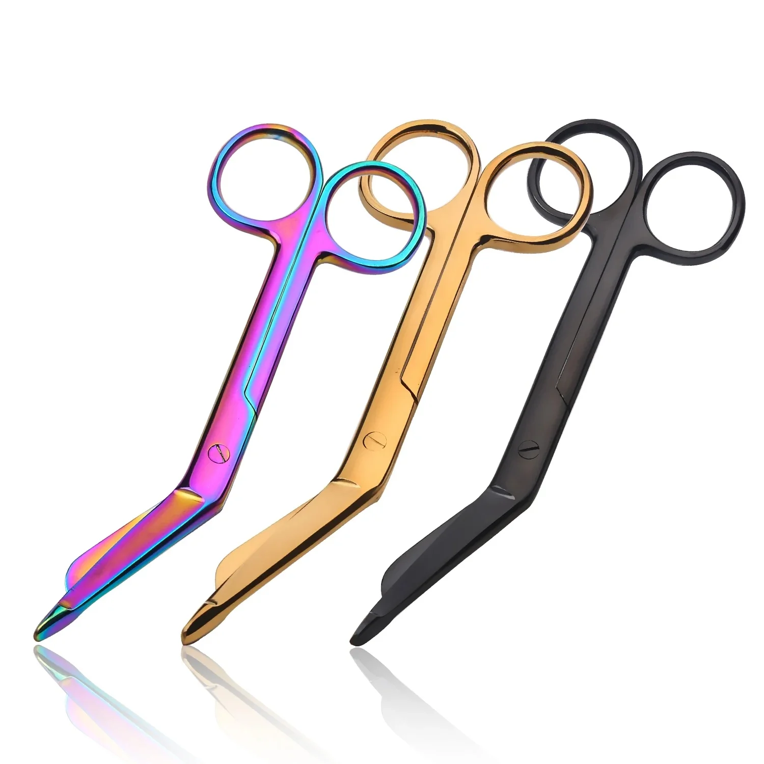 

Многофункциональные ножницы для марли из нержавеющей стали диаметром 14 см, ножницы для бинтов с титановым покрытием, разноцветные ножницы с острыми лезвиями