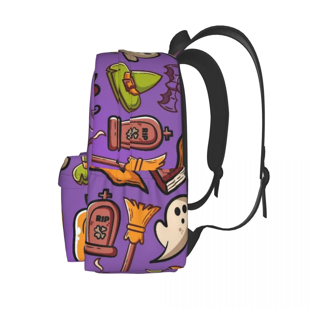 Halloween Pattern Large Capacity Student Backpack Casual Fashion Bookbag Travel Bag
