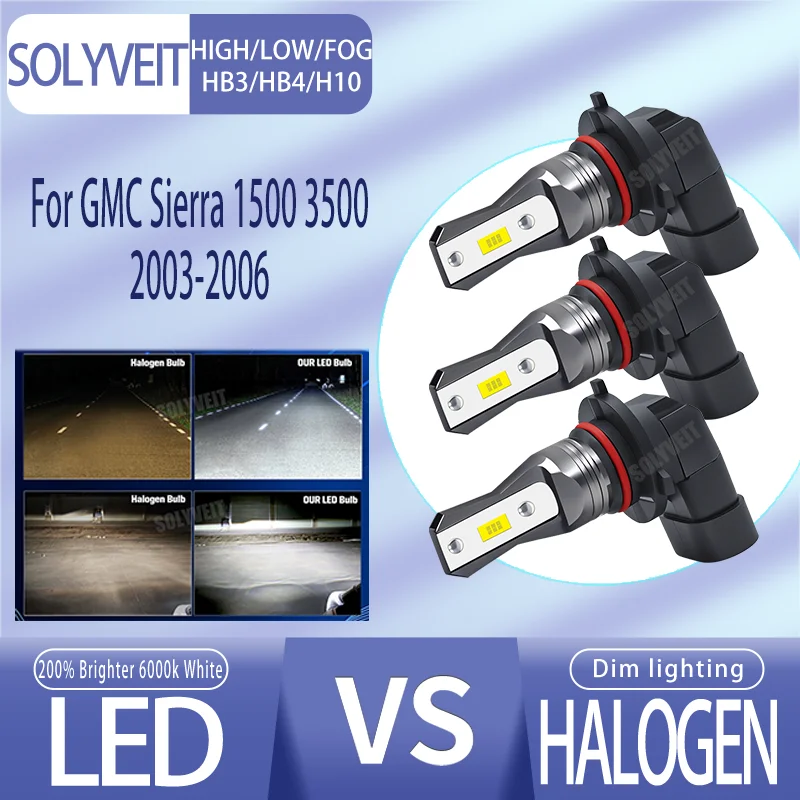 

Light Speed Activation: From Switch to Full Beam in the Blink of an Eye LED Bulb For GMC Sierra 1500 3500 2003 2004 2005 2006