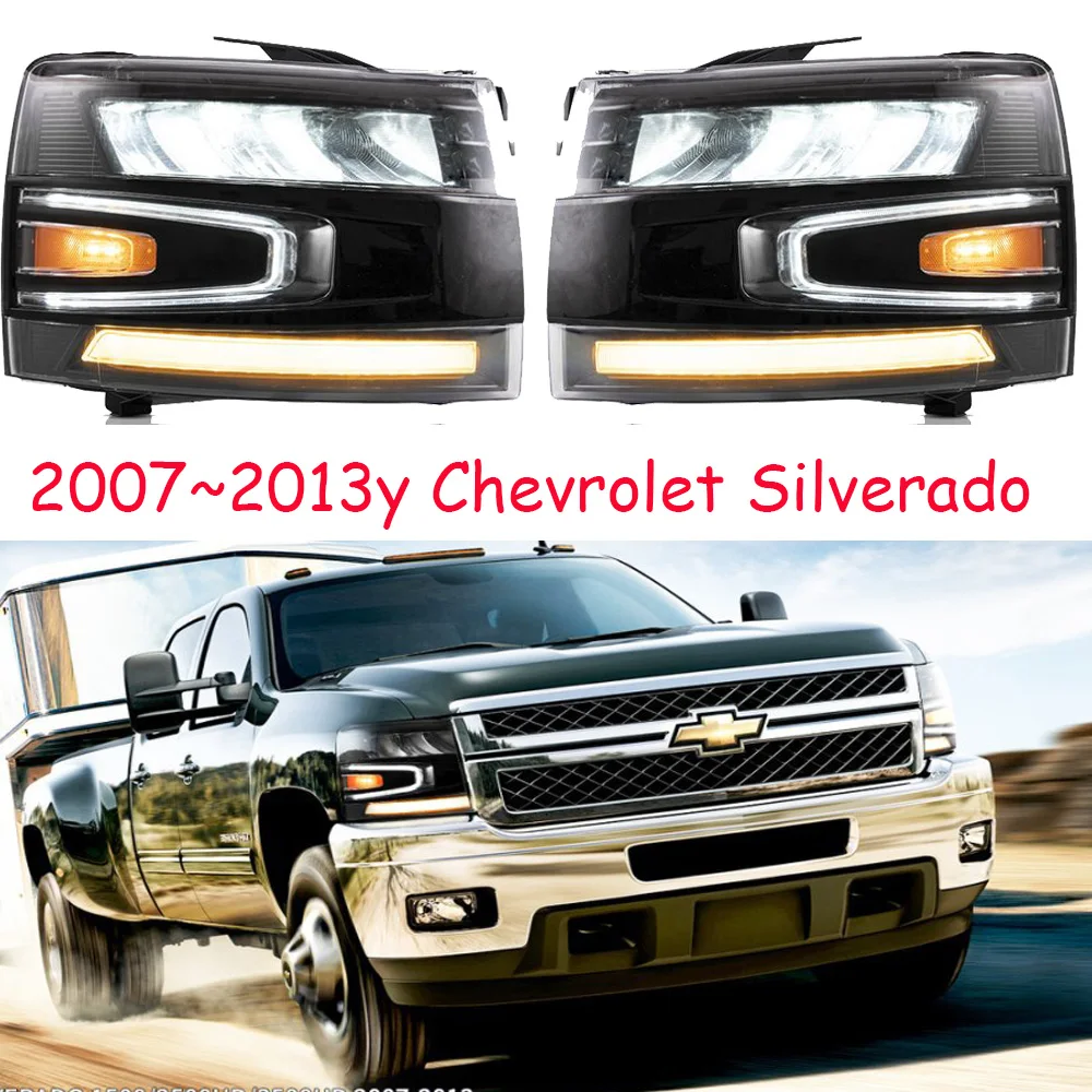 car bumper headlamp for Chevrolet Silverado headlight 2007~2013y LED DRL car accessories head lamp Chevrolet Silverado fog light