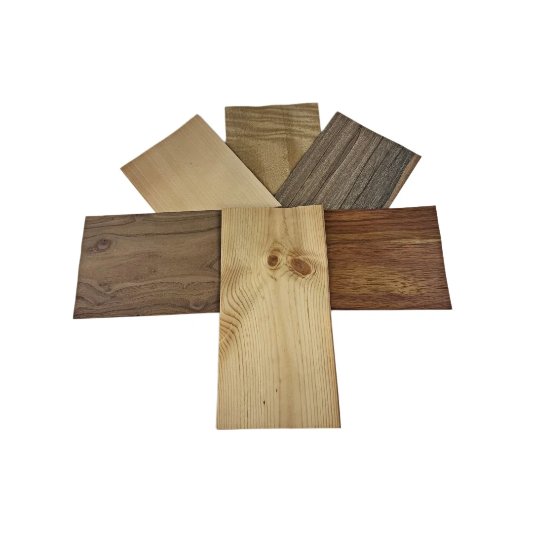 Exotic Wood Veneer Pack 0.5mm – Ebony, Rosewood, Acacia, Poplar Burl, Maple, Walnut – 30x15cm