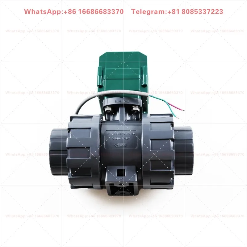 CR04 2 Way Motorized PVC Ball Valve DN40 1.5 inch BSP 12V Electric Control Valve For Pipeline Medium Flow Regulation
