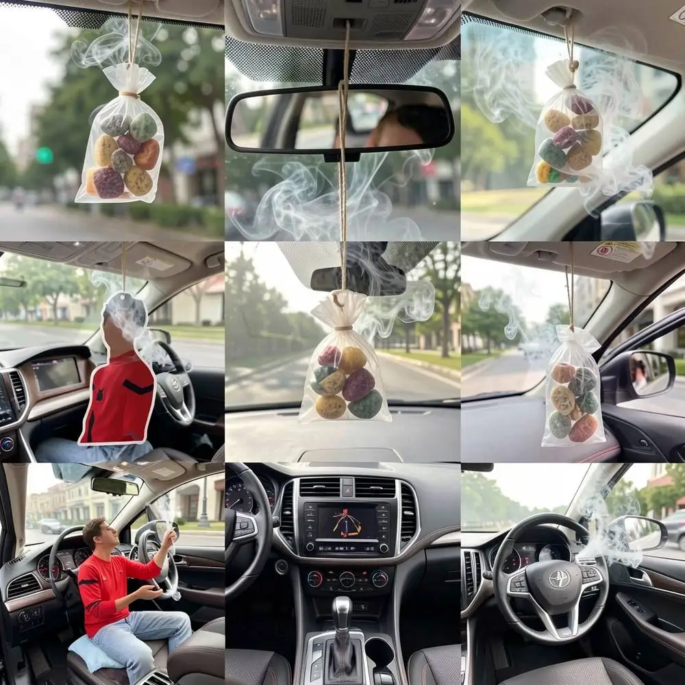 Car Paper 2D Air Freshener Natural Fragrance for Car Odor Elimination Home Office Decor