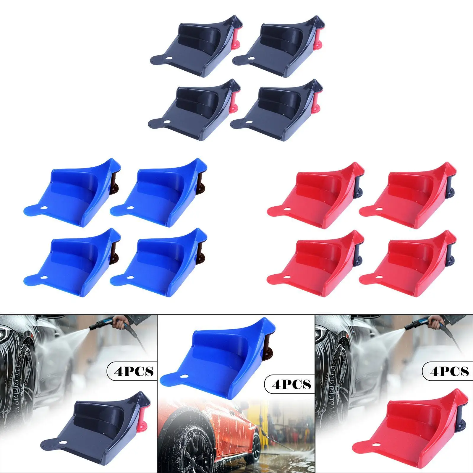 4 Pieces Car Hose Guide Prevent Pressure Washer Hose Stuck Under The Wheels Tire Hose Roller for Pickup Truck SUV RV ATV