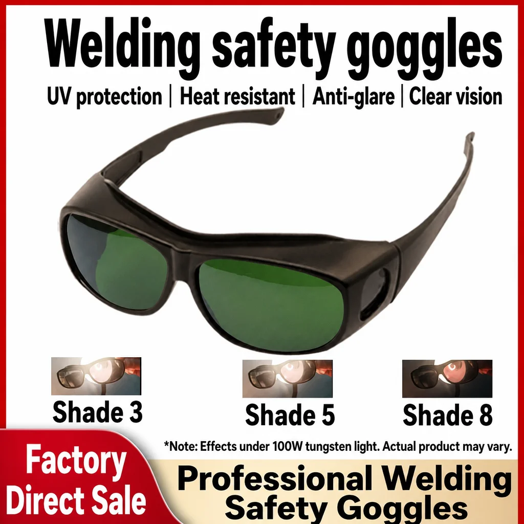welding goggles PC Lens Protection Against Strong Light Ultraviolet Rays Labor Protection  Goggles Electric laser welding glasse